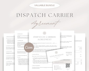 Dispatch Carrier Agreement Template: Editable Logistics, Canva