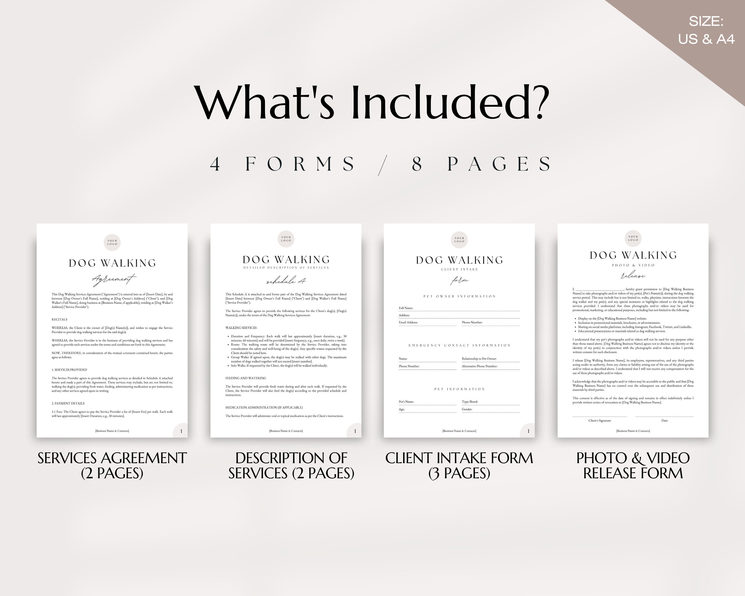 Dog Walking Business Invoice Template