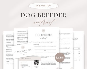 Editable Dog Breeder Contract Template: Puppy Sales Agreement (Canva)