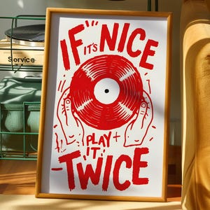 Retro Vinyl Record Print: Groovy Music Lover Wall Art (Digital Download)