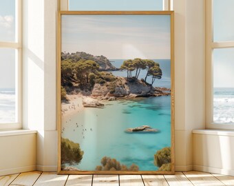 Mittelmeer Strand Fotografie, Küsten Wand Kunst (Digitaler Download)