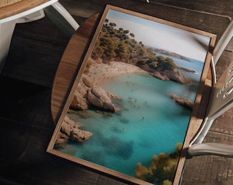 Italienischer Strand Fotografie Druck, Mittelmeerküste Wand Kunst (Digitaler Download)