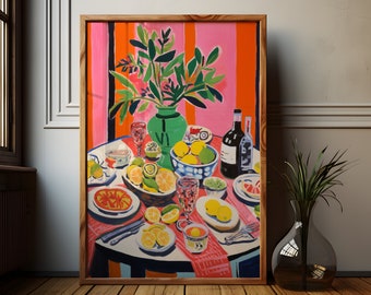 Matisse Inspired Kitchen Still Life Art Print (Digital Download)