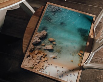 Mittelmeer Strand Print, Küste Urlaub Haus Kunst (Digitaler Download)