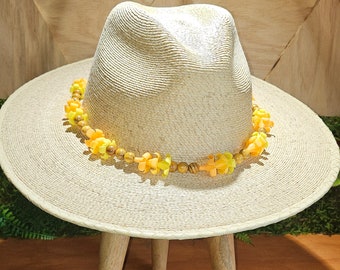 Ombre Puakenikeni and Sandal Wood Hat Band