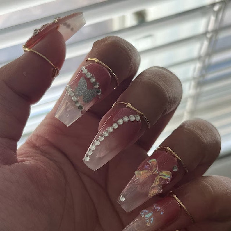 Wudu Nail Rings for Halal Nails, Adjustable Reusable Press on Nails