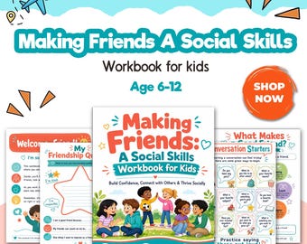 Social Skills Workbook for Kids | Friendship Activities, Making Friends Printable (PDF)