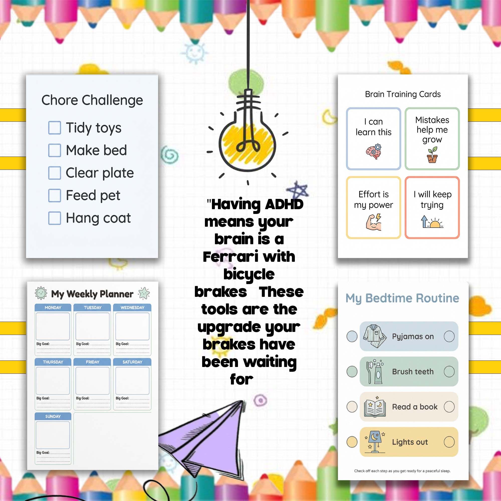 Children ADHD Executive Functioning Printables | Behavior Charts ...