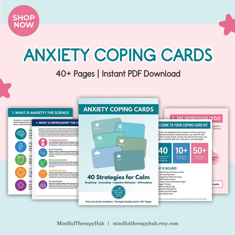 Reframe Card.pdf Anxiety Coping Cards Printable | GAD Breathing Grounding Reframe ...