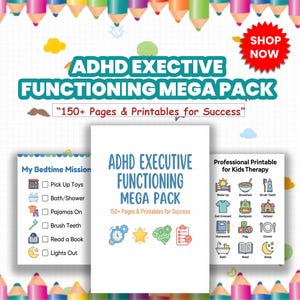 Children ADHD Executive Functioning Printables | Behavior Charts, Routine Checklists, Reward Charts, Calm Down Tools | Kids PDF