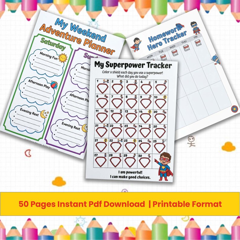 Children ADHD Executive Functioning Printables | Behavior Charts ...