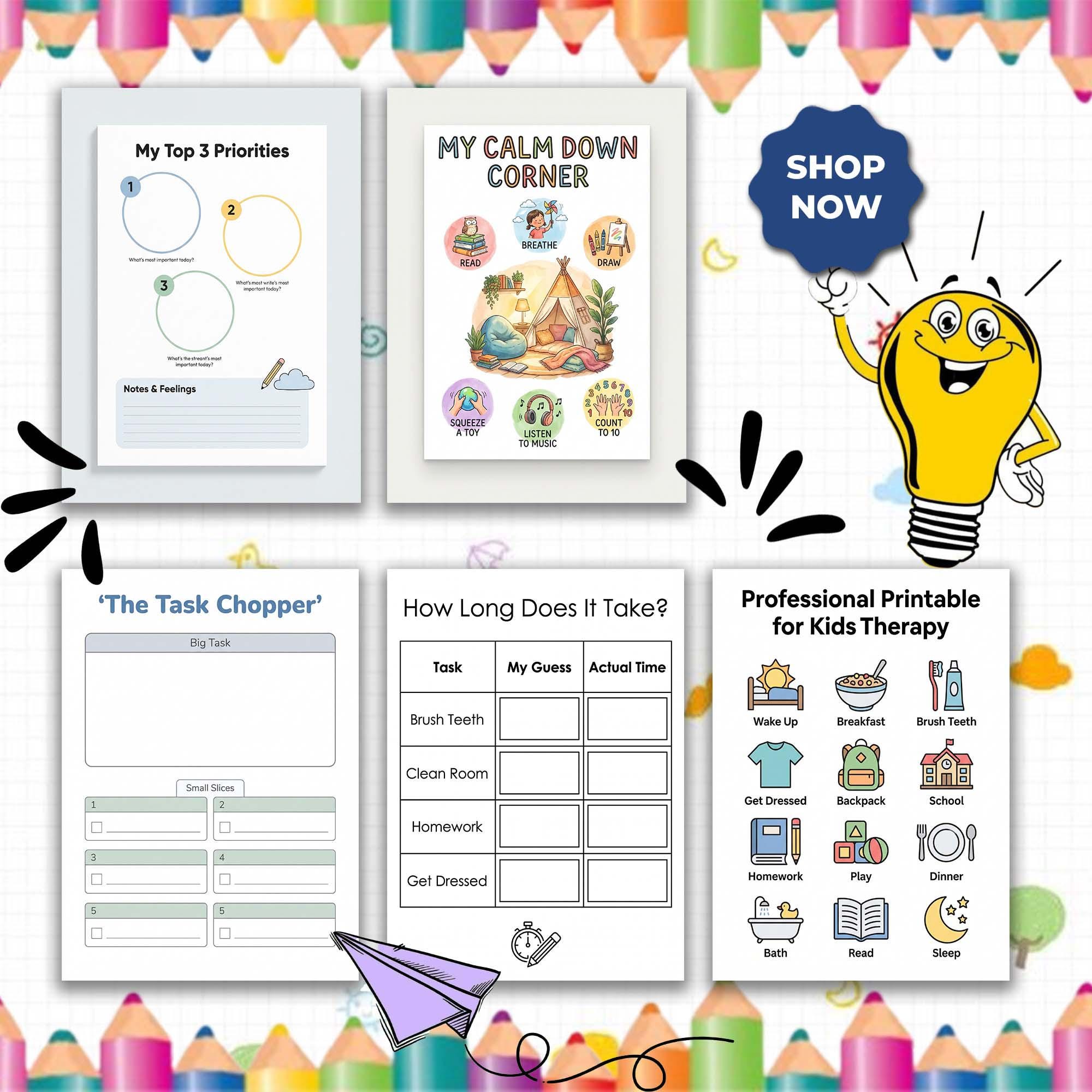 Children ADHD Executive Functioning Printables | Behavior Charts ...