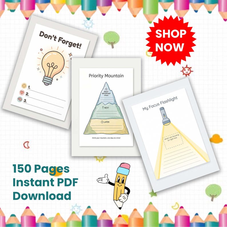 Children ADHD Executive Functioning Printables | Behavior Charts ...
