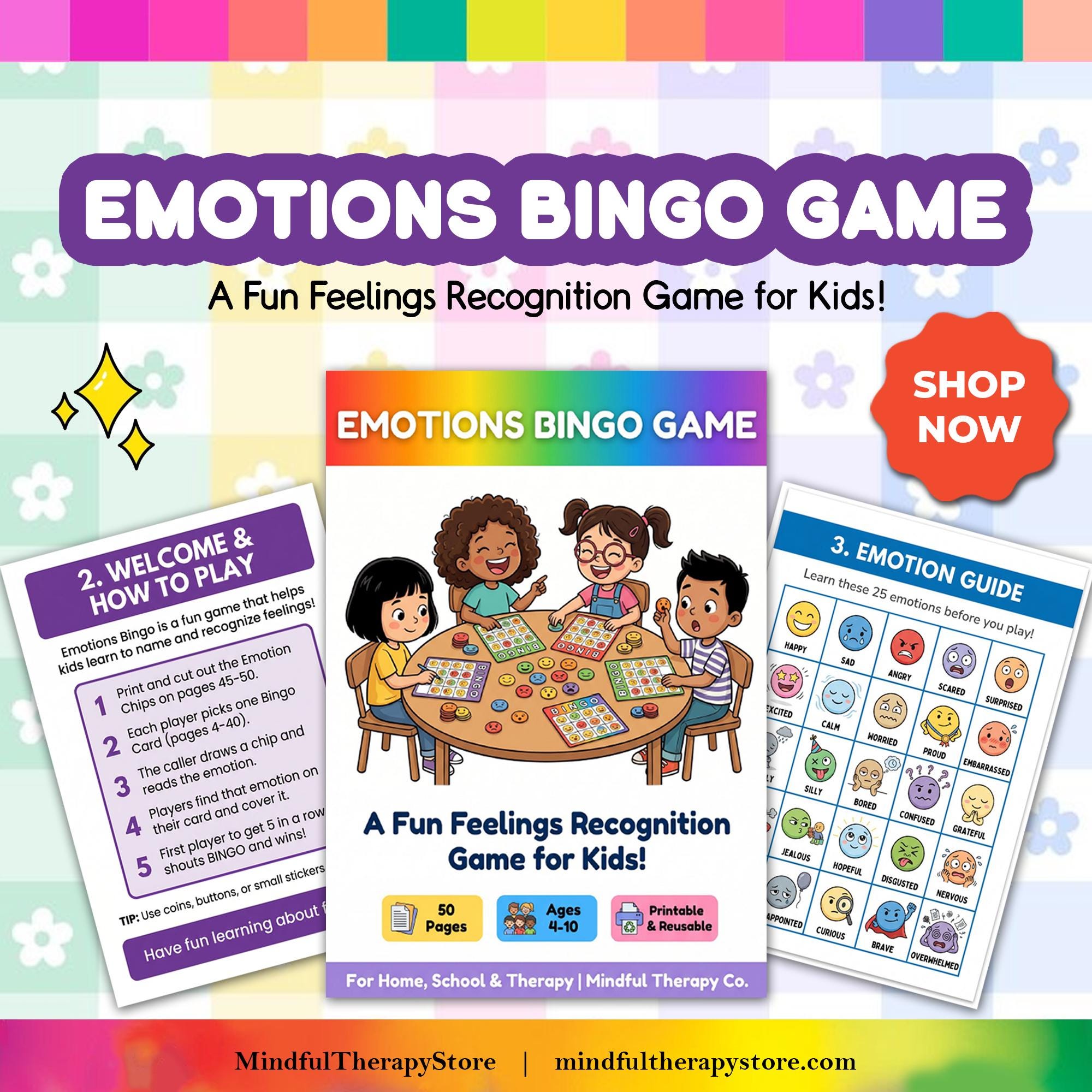 Emotions Bingo Game for Kids | SEL Activity, Feelings Recognition ...