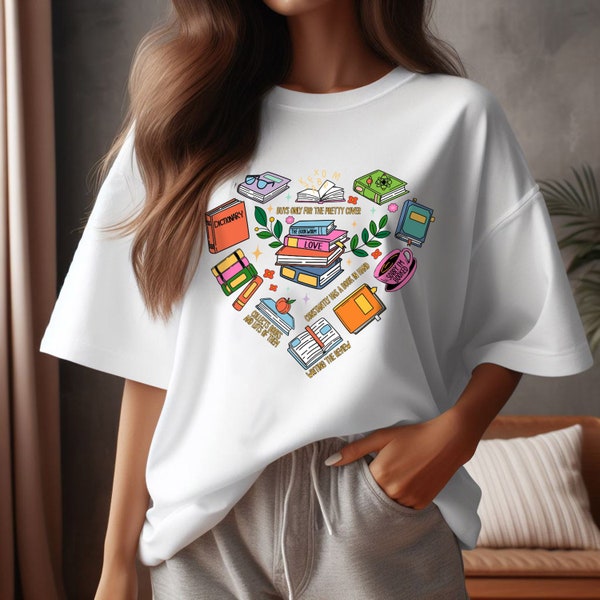 Bookish Girl Shirt Png, Book Lover Gift, Gift For Book Worm, Rertro Book Png, Trendy Book Worm, Gift For Her, Book Lover, Bookish Gift