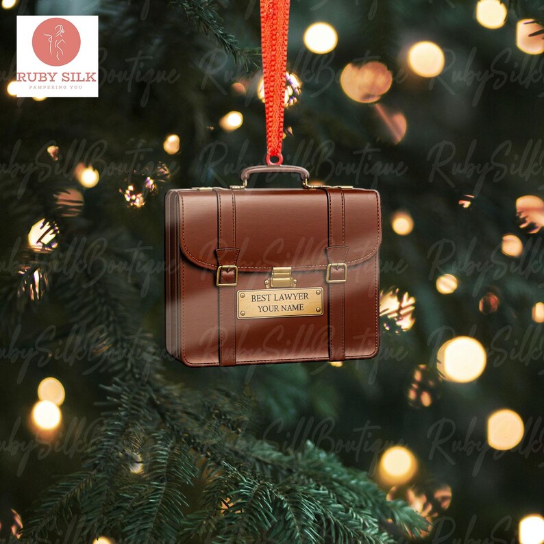 Personalized Lawyer Bag Christmas 2D FLAT Ornament, Judge Ornament