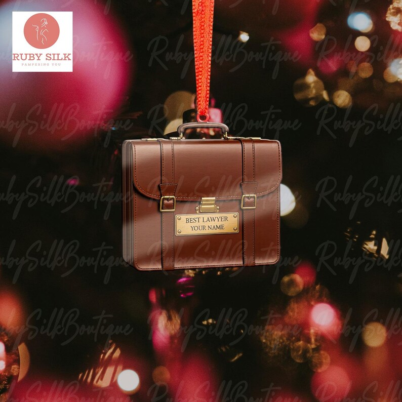 Personalized Lawyer Bag Christmas 2D FLAT Ornament, Judge Ornament
