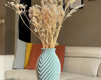 Vase Wave /Livraison gratuite/ Cadeau - Maison - mariage - Hôtel - Fleur - Nature - Bioplastique - Biodégradable - impression3D - Pot