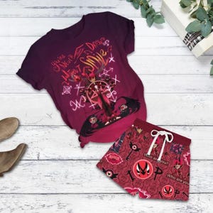 Alastor Hazbin Hotel T-shirt/Shorts, Hazbin Hotel Pajamas Set, Alastor Charile Morningstar Shirt, Summer Pants, Anime Series Love Gift