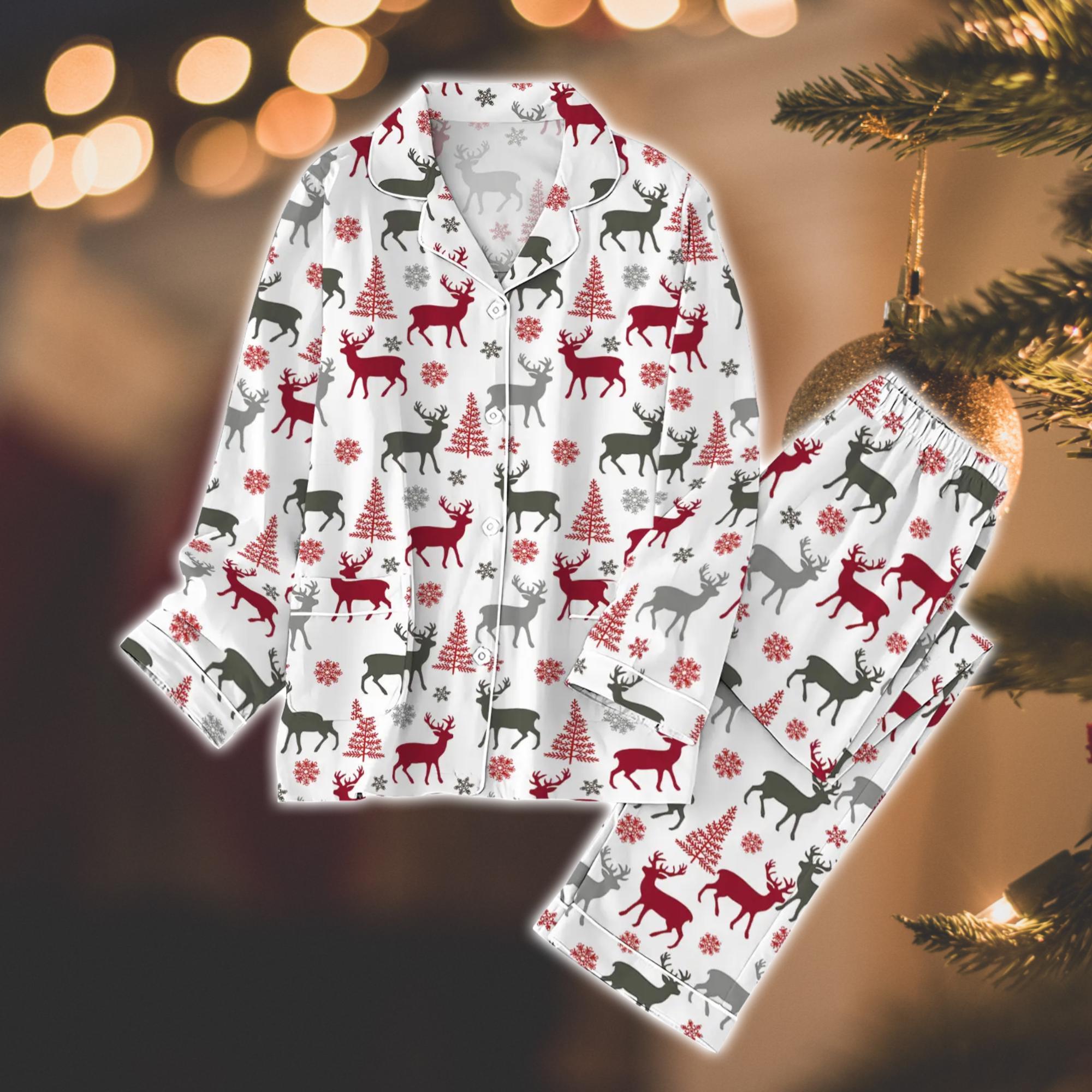 Reindeer Pajamas Etsy