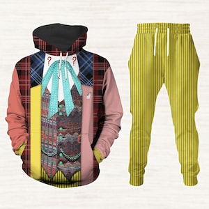 Doctor Who Cosplay Hoodie Jogger Set, Sixth Doctor Halloween Costume, Colin Baker Men Outfit, Dr Who Tardis Tee, Dr Who Fans Merch