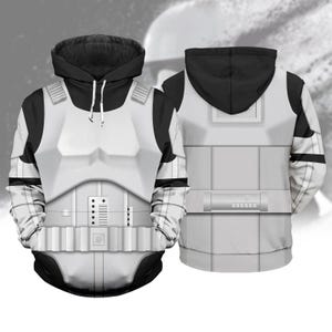 Stormtrooper Armor Cosplay 3D Hoodies, Star Wars Costume Top, Halloween Unisex Tshirt, Robot Sweatshirt Men, Galaxy&#39;s Edge Shirt