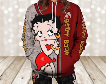 Betty Boop Hoodie And Leggings Set, Cute Betty Boop Hoodie Women, Disney  Cartoon Hoodies, Betty Boop Kiss Yoga Pants, Betty Boop Merch