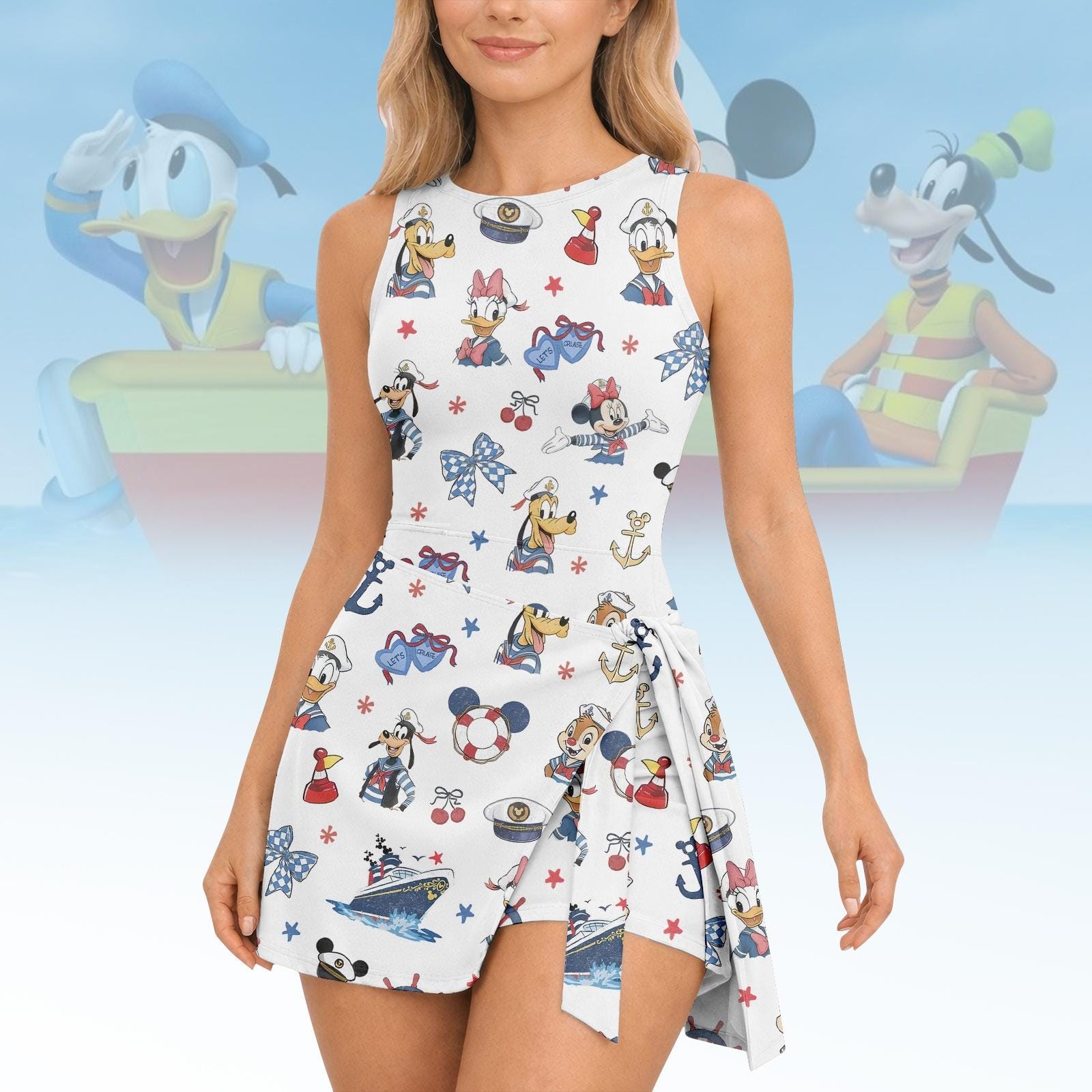Discover Disney Cruise Tennis Dress Skirt, Disney Pirates Women Dress, Disney Cruise Trip Dress Skirt, Summer For Her, Disney Family Outfit