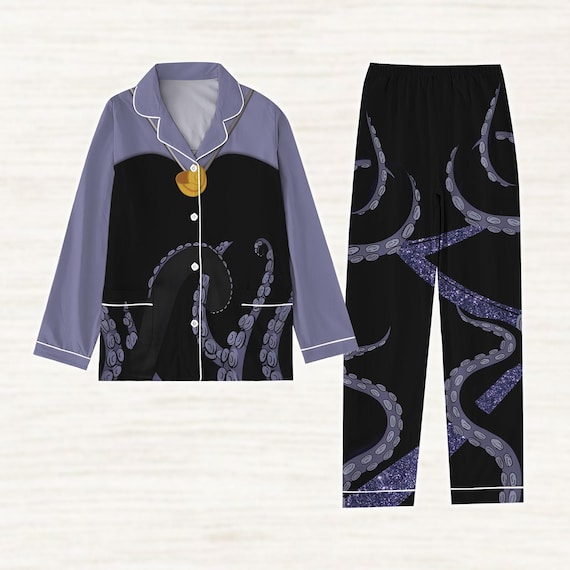 Ursula Pajamas Set, Disney Sea Witch Women Pajamas, the Little