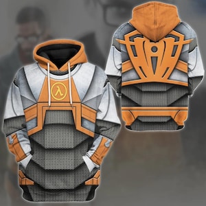 Half Life Dr Gordon Freeman Cosplay Hoodie, Half Life Game Sweatshirt, Dr Gordon Freeman Fan Shirt, Silent Protagonist Gift For Gamers