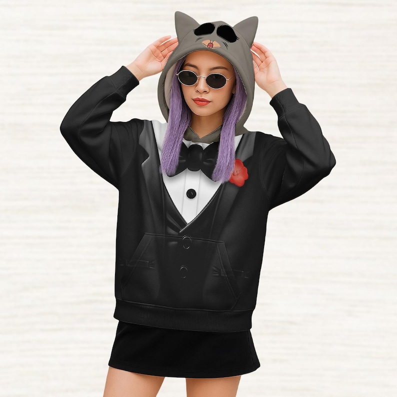 Mr Big Cosplay Hoodie With Ears, Disney Zootopia Costume Shirt, Animal Kingdom Hoodie, Disneybound Hoodie, Fun Cartoon Christmas Gift