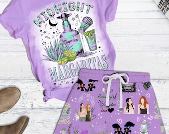 Midnight Margaritas Shirt/Shorts, Apothecary Shirt, Practical Magic Movie Shirt, Witch Holiday Pajamas, Summer Outfits For Women