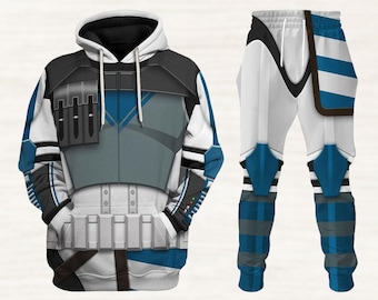 Sudadera con capucha y pantalón de cosplay de Star Wars de Fives, sudadera con capucha CT-5555, disfraz de la película Star Wars, camiseta de The Clone Wars, pantalones de entrenamiento de Disney para él