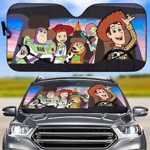 Toy Story Car Sunshade, Woody Buzz Car Sun Shade, Disney Friends Car Windshield, Cartoon Characters Car Sunshade, Funny Car Decor
