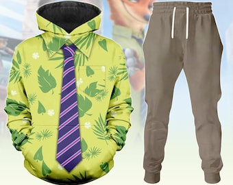 Nick Wilde Cosplay Hoodie Joggers, Disney Zootopia Hoodie, Animal Kingdom Shirt, Nick Wilde Costume, Funny Cartoon Characters Outfit