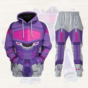 Transformers Shockwave Costume Hoodie, Shockwave Jogger Pants, Robot Cosplay 3D Hoodie, Autobot Shirt, Transformers Outfit For Him