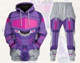 Sudadera con capucha de Transformers Shockwave, pantalones deportivos Shockwave, sudadera con capucha 3D de robot para cosplay, camiseta de Autobot, atuendo de Transformers para él