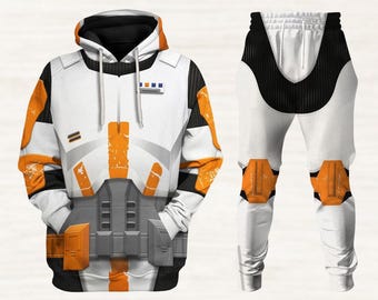 Sudadera con capucha y pantalón de chándal para cosplay de Commander Cody, disfraz de Cody de Star Wars, sudadera para hombre, camisetas de The Clone, pantalones de entrenamiento de Disney para él