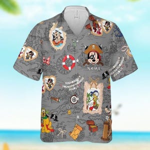Custom Mickey Mouse Hawaiian Shirt, Disney Cruise Hawaii Tee, Mickey Captain Beach Shirt, Disney Aloha Shirt Men Women, Summer Gift