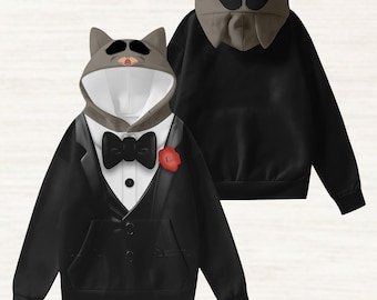 Mr Big-cosplayhoodie met oren, Disney Zootopia-kostuumshirt, hoodie Animal Kingdom, hoodie Disneybound, leuke cartoon kerstcadeau