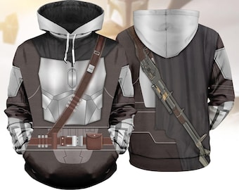 The Mandalorian Cosplay 3D Hoodies, Star Wars Warrior Costume Top, Halloween Unisex Tshirt, Starwars Sweatshirt For Him, Warrior Gifts