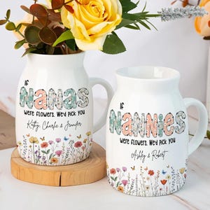 Benutzerdefinierte Nannies Gartenblumenvase, Minikeramikvase für Mutter, Oma, Nana, Wir wählen Sie aus Kleine Vase, Blumenidee für Muttertag
