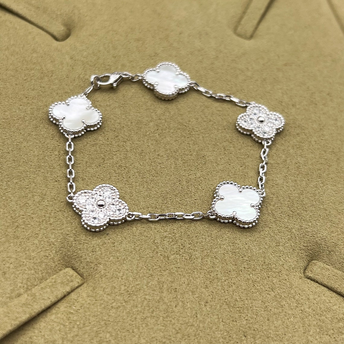 CZ Clover Bracelet main image 1
