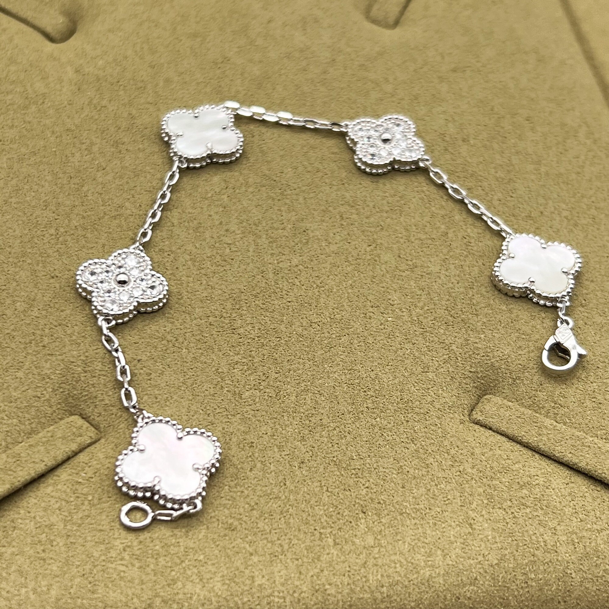 CZ Clover Bracelet main image 0