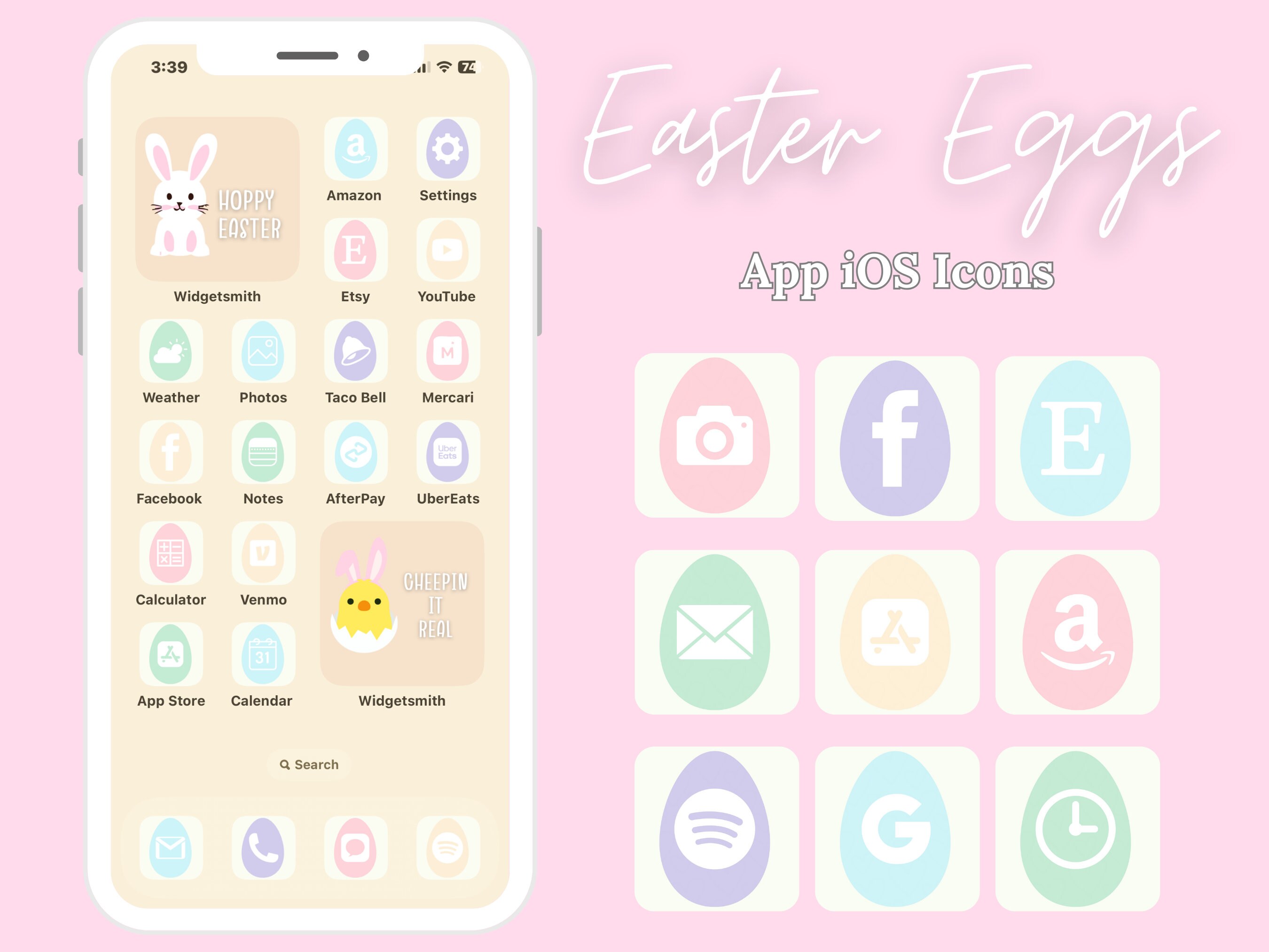 Easter Eggs Theme App Ios Icons - Etsy