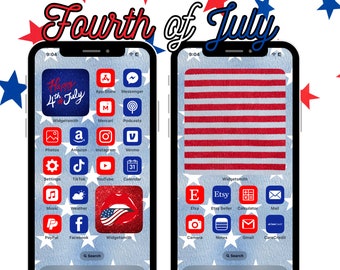 独立記念日アプリアイコン：USAテーマ、ウィジェット、壁紙（デジタルダウンロード）