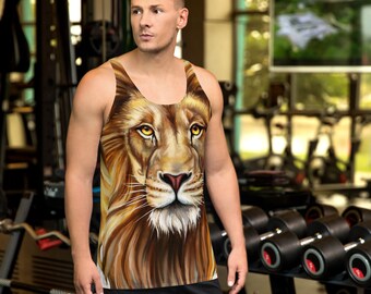 Men Tank Top lion all over