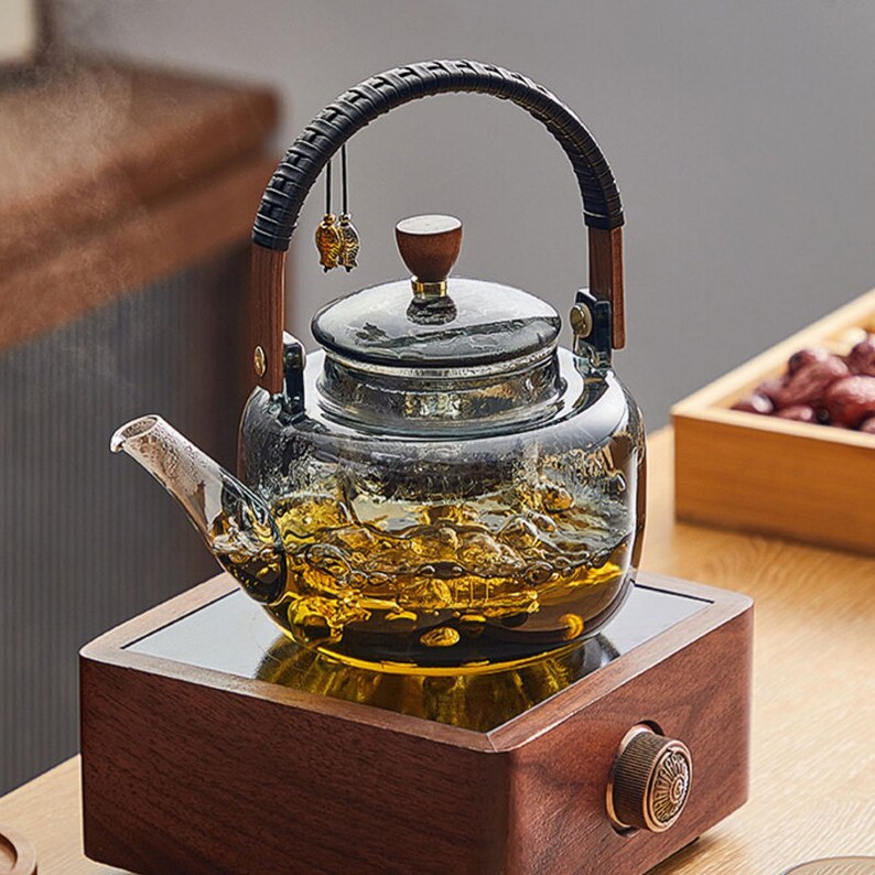 Glass Teapot Thickened Heatresistant Teapot Steaming and Cooking Dual