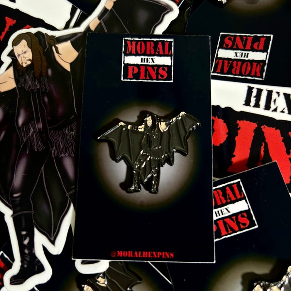 Undertaker Batwings Enamel Pin