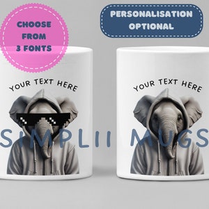 Elephant Mug, Elephant is my Spirit Animal Mug, Durable Ceramic, Everyday Use or Special Occasion, Favourite Mug, Coffee Mug, Mug 11oz